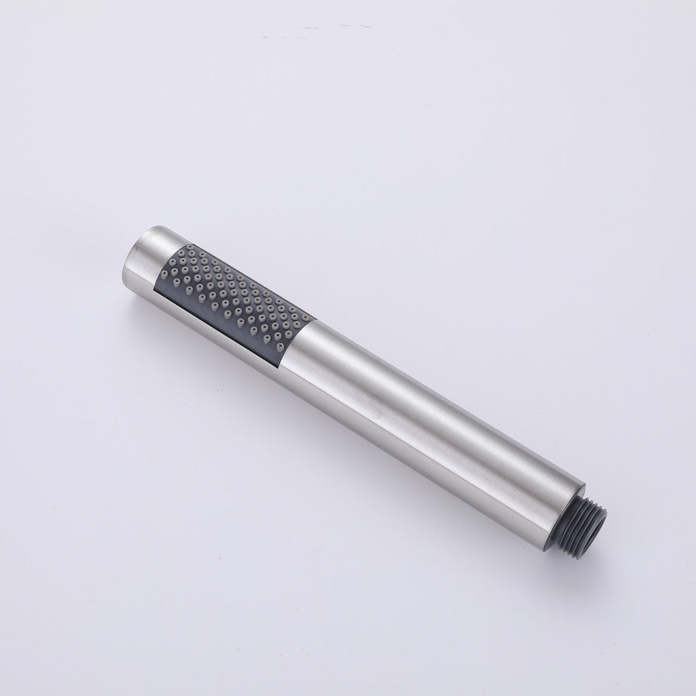 Free Standing Outdoor Shower with Handheld Shower, Brushed Nickel