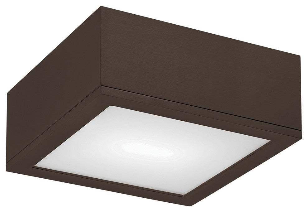 WAC Lighting Rubix 10" Indoor or Outdoor LED Flush Mount, Bronze