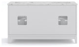 Elizabeth 60" Double Sink Carrara White Marble Vanity, Pure White