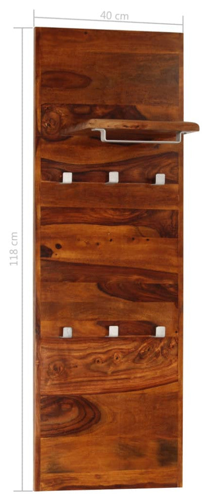 vidaXL Coat Rack Solid Sheesham Wood 46.5"x15.7"