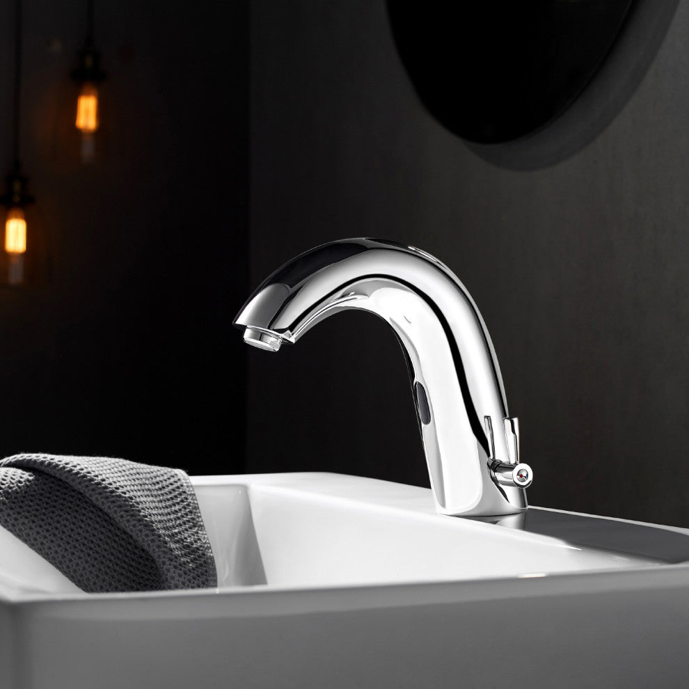 Jumilla Automatic Sensor Touchless Bathroom Faucet, Polished Chrome