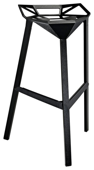 Modern Contemporary Living Room Stacking Bar Stool Black