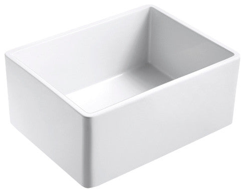 Olde London Reversible Farmhouse Single Bowl Kitchen Sink, Grid, Strainer, 24"