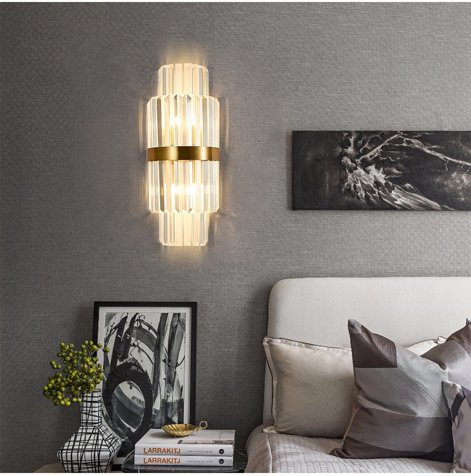 Kriens | Modern Crystal Wall Lamp for Bedroom