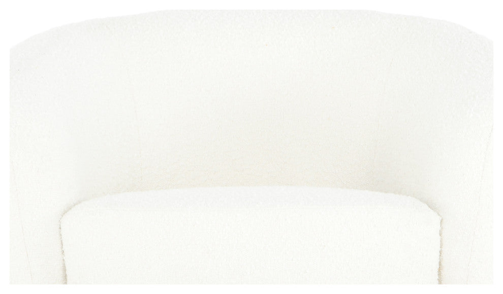 Metro Blythe Accent Chair, Boucle White Upholstery