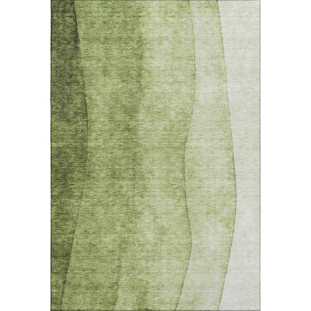 Premium Machine Washable Mayfield AMF625 Olive 3' x 5' Rug