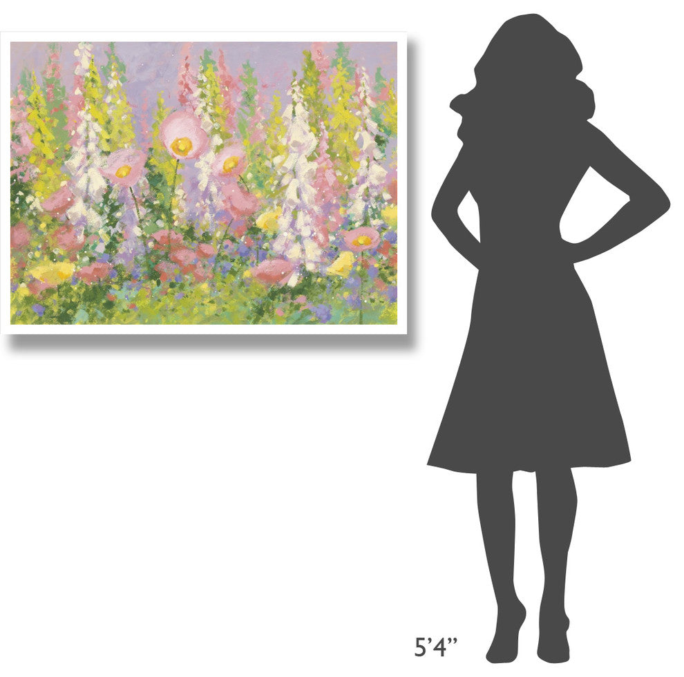 "Garden Pastels I" Digital Paper Print by Shirley Novak, 42"x32"