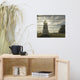 Faux Rustic Reclaimed Wood Turkey Point Lighthouse Unframed Wall Art Prints, 16" X 20"