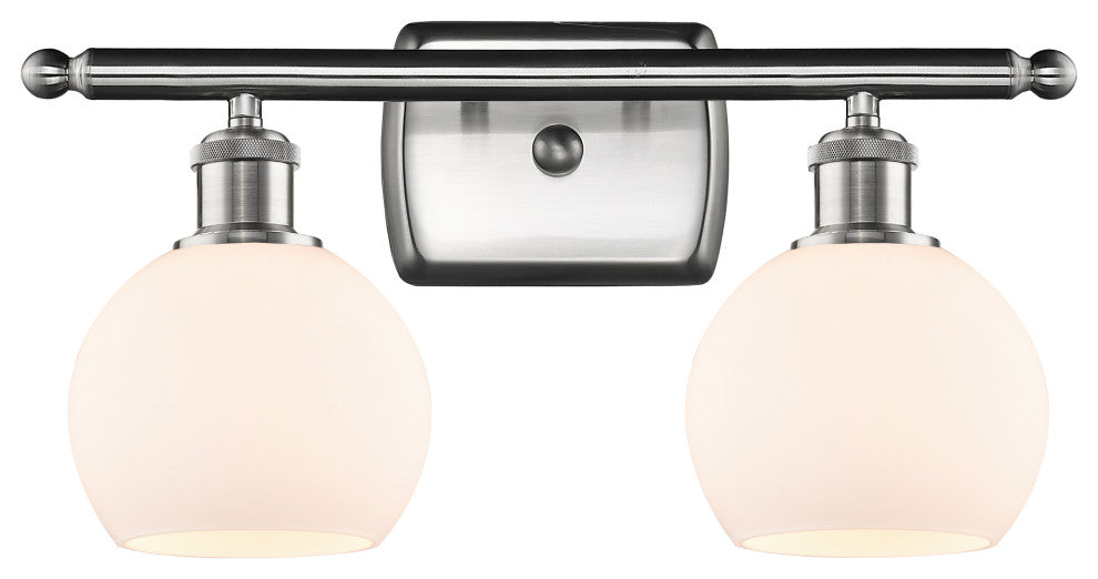 Innovations 516-2W-SN-G121-6 2 Light Bath Vanity Light, Brushed Satin Nickel