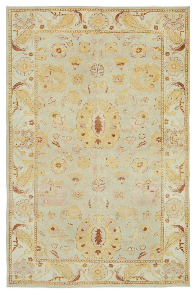 Rug N Carpet - Handwoven Oriental 5' 8" x 8' 9" Pastel Oushak Area Rug
