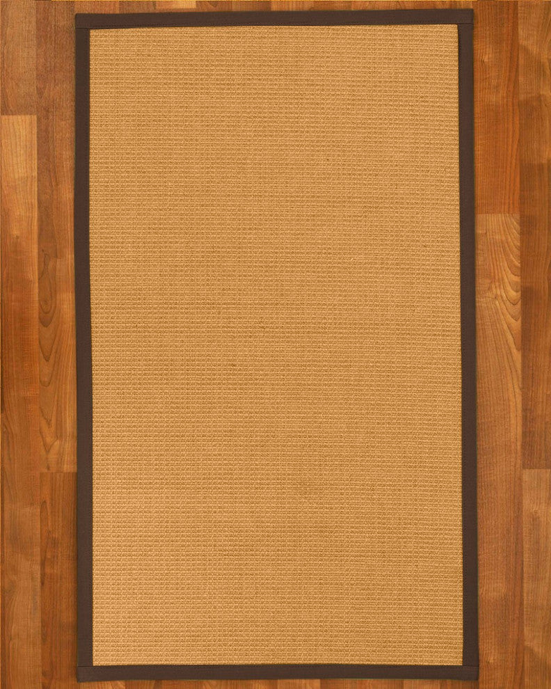 Natural Area Rugs Davlin Custom Sisal Rug, 9' x 12', Fudge Border