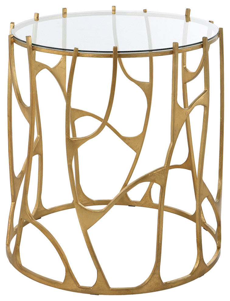 Uttermost Ritual Round Gold Side table