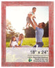 18" x 24" Rustic Farmhouse Red Wood Frame