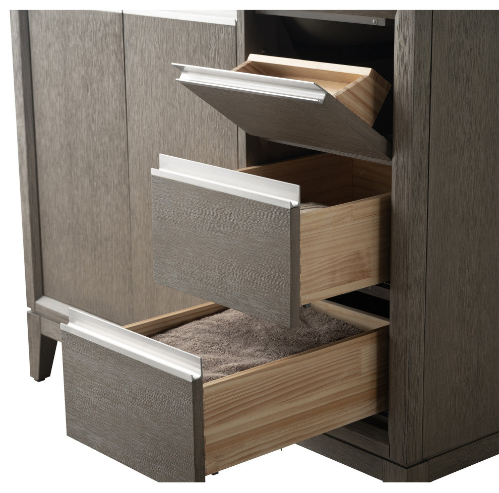 Vanity Art Bathroom Vanity With Sink, Driftwood Gray, 42" Single
