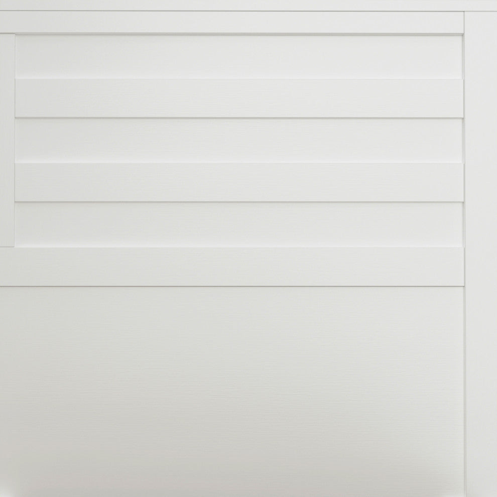 Carmel Storage Bed, Cappuccino, White, Queen