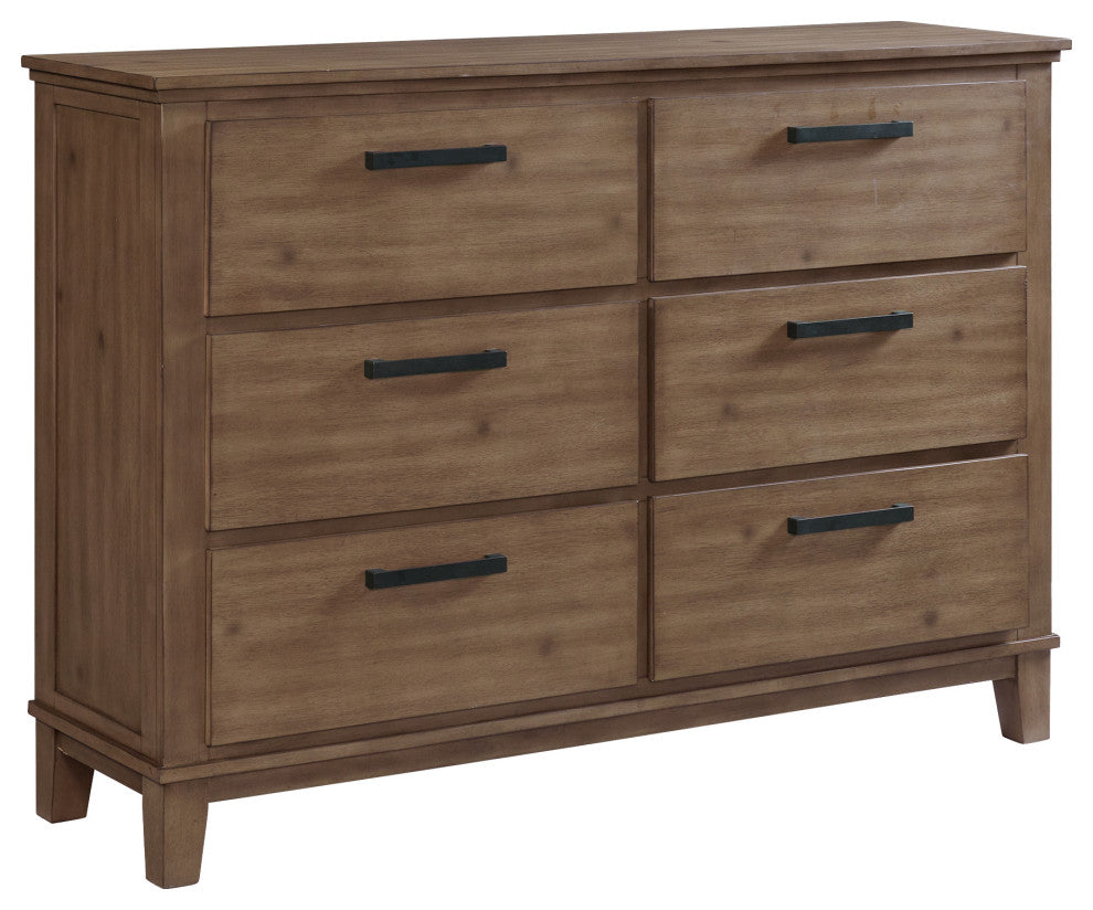Picket House Jaxon 6 Drawer Dresser, Gray
