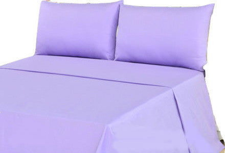 Tache 3-Piece Bed Sheet Set Purple Flat Sheet, Twin