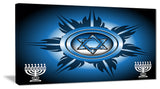"Jewish Symbols" Modern Digital Art Canvas Print