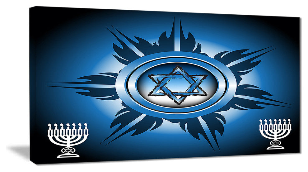 "Jewish Symbols" Modern Digital Art Canvas Print