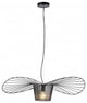 Single Pendant Black Iron Wire "Hat" Shaped Light Fixture