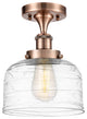 Innovations 916-1C-AC-G713 1-Light Semi-Flush Mount, Antique Copper