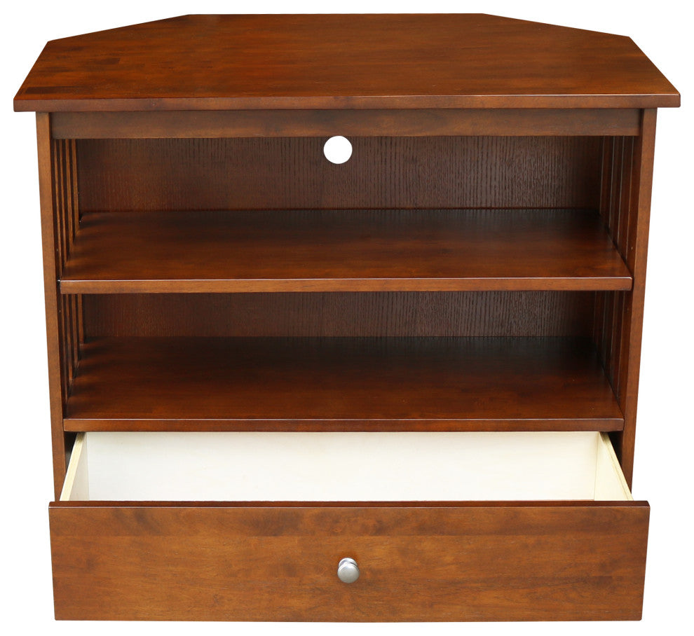 Mission Corner Entertainment / TV Stand, Espresso