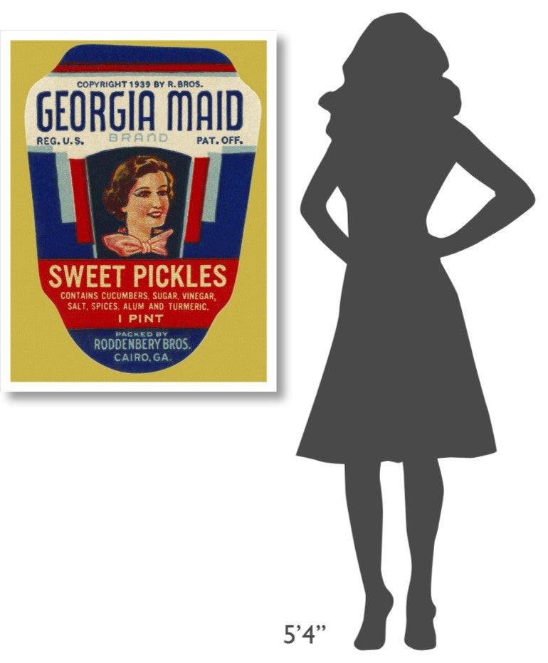 "Georgia Maid Sweet Pickles" Digital Paper Print by Retrolabel, 29"x38"