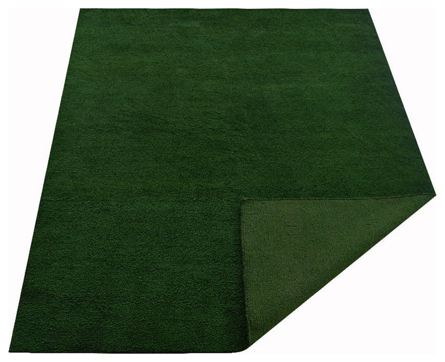 HAND KNOTTED LOOM SILK ECO-FRIENDLY AREA RUGS-Rectangle,Green Color,Solid, [Rectangle] 5'x8'