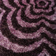 HAND TUFTED SHAG POLYESTER ECO-FRIENDLY AREA RUGS -  Purple Color, Floral Design