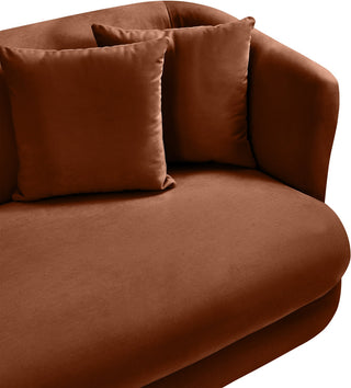 Alder Upholstered Chair, Cognac, Velvet, Sofa