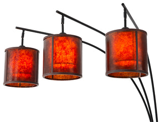 Layers Natural Mica 3 Light Arc Floor Lamp - 86", Charcoal Gray, Dimmer Switch