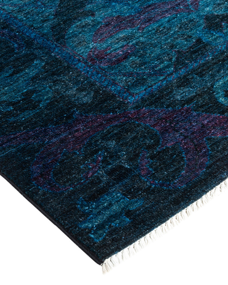 Fine Vibrance, One-of-a-Kind Hand-Knotted Area Rug Blue, 6' 1" x 8' 7"