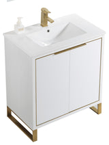 Fine Fixtures Opulence Collection Bathroom Vanity with White Ceramic Sink