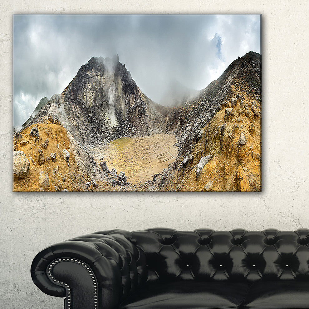 "Volcano Panorama With Dramatic Sky" Landscape Wall Wall Art, 32"x16"