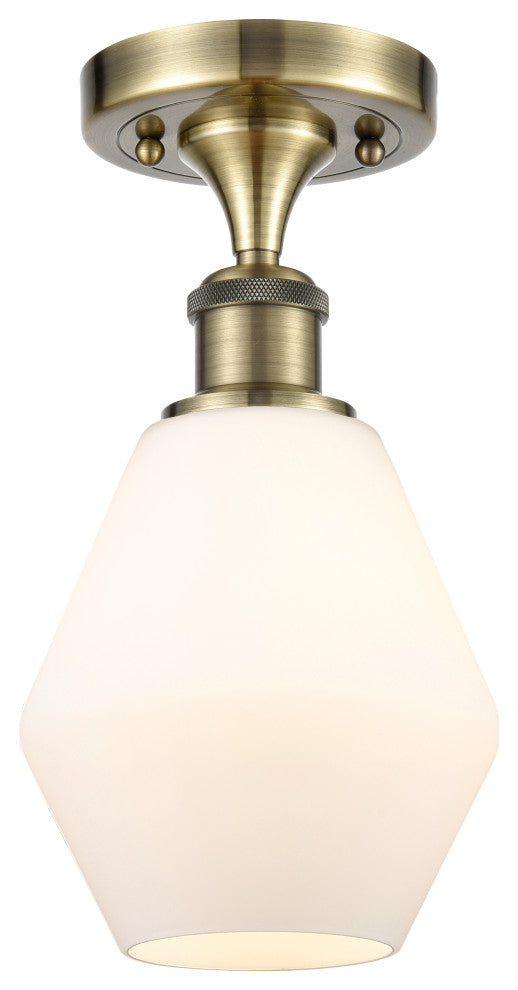 Innovations 516-1C-AB-G651-6 1-Light Semi-Flush Mount, Antique Brass