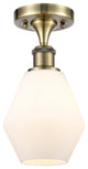 Innovations 516-1C-AB-G651-6 1-Light Semi-Flush Mount, Antique Brass