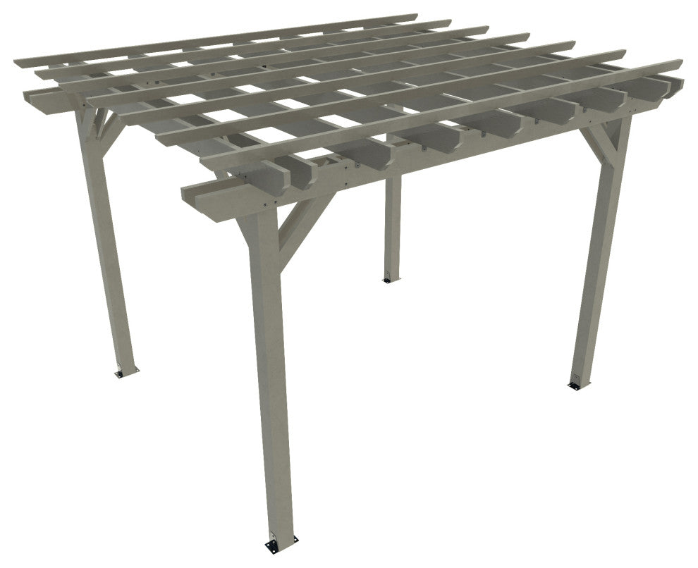 The Sequoia Professional Commercial Grade Ridgecrest 10x12 Pergola, Coastal Teak
