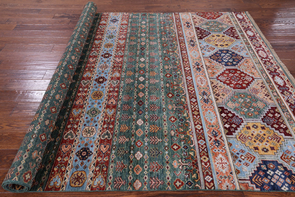 Tribal Khorjin Hand Knotted Rug 6' 10" X 9' 8" Q7765