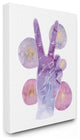 Purple Watercolor Peace Hand Sign with Abstract Shapes30x40