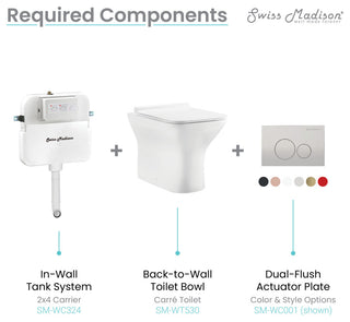 Carre Back-To-Wall Square Toilet Bowl