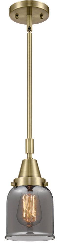 Innovations Lighting 447-1S-AB-G53-LED Small Bell 1 Light 5" Mini Pendant