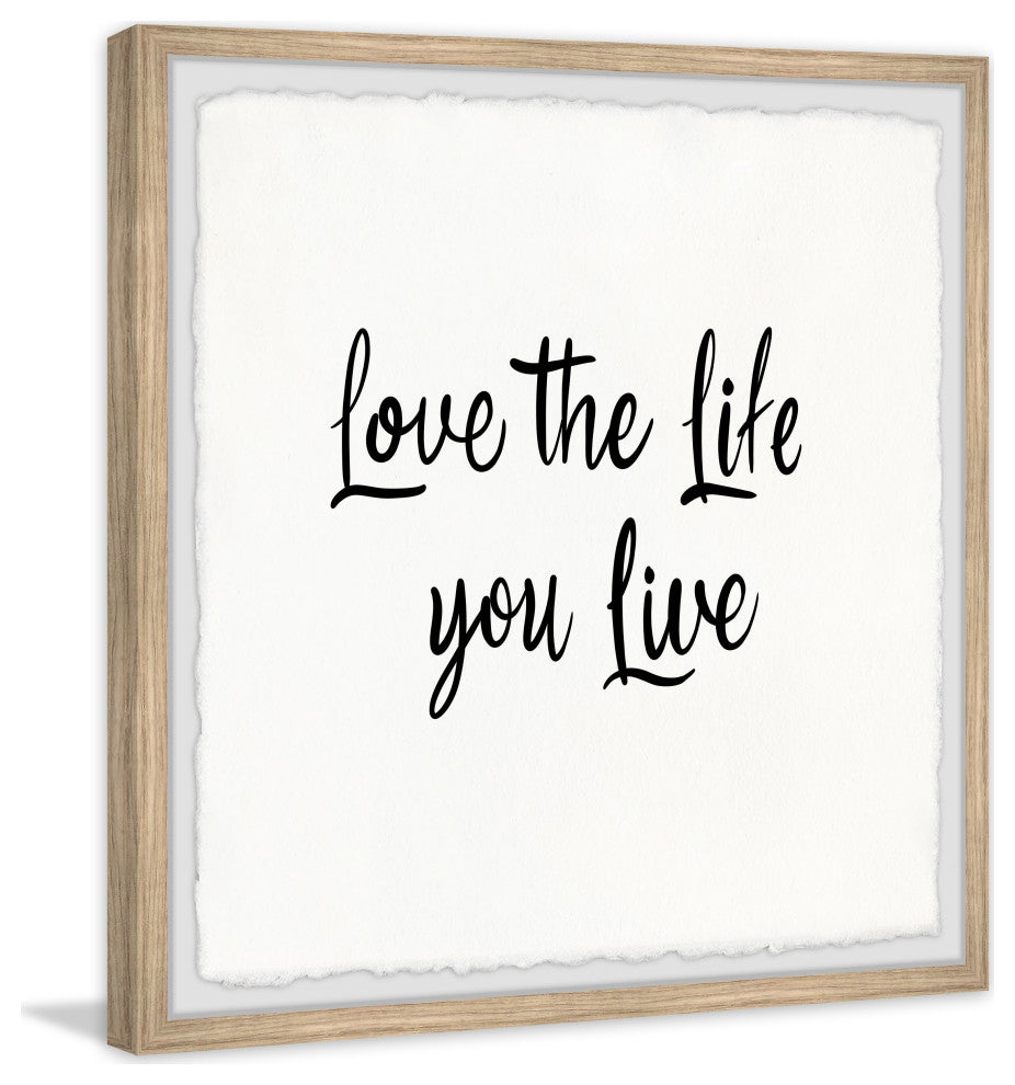 "Love the Life You Live II" Framed Painting Print, 32x32