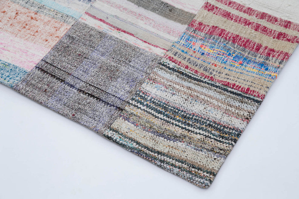 Rug N Carpet - Handmade Oriental 6' 11'' x 10' 0'' Vintage Patchwork Kilim Rug