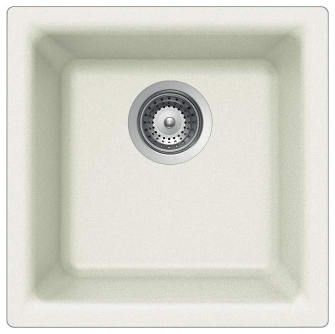 Houzer E-100 Quartztone 15-3/4" Undermount Single Basin Granite - Cloud