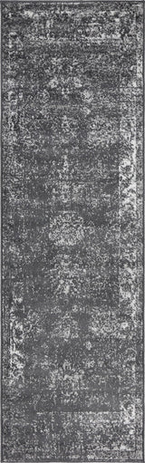 Unique Loom Dark Gray Casino Sofia 2'x6'7" Runner Rug