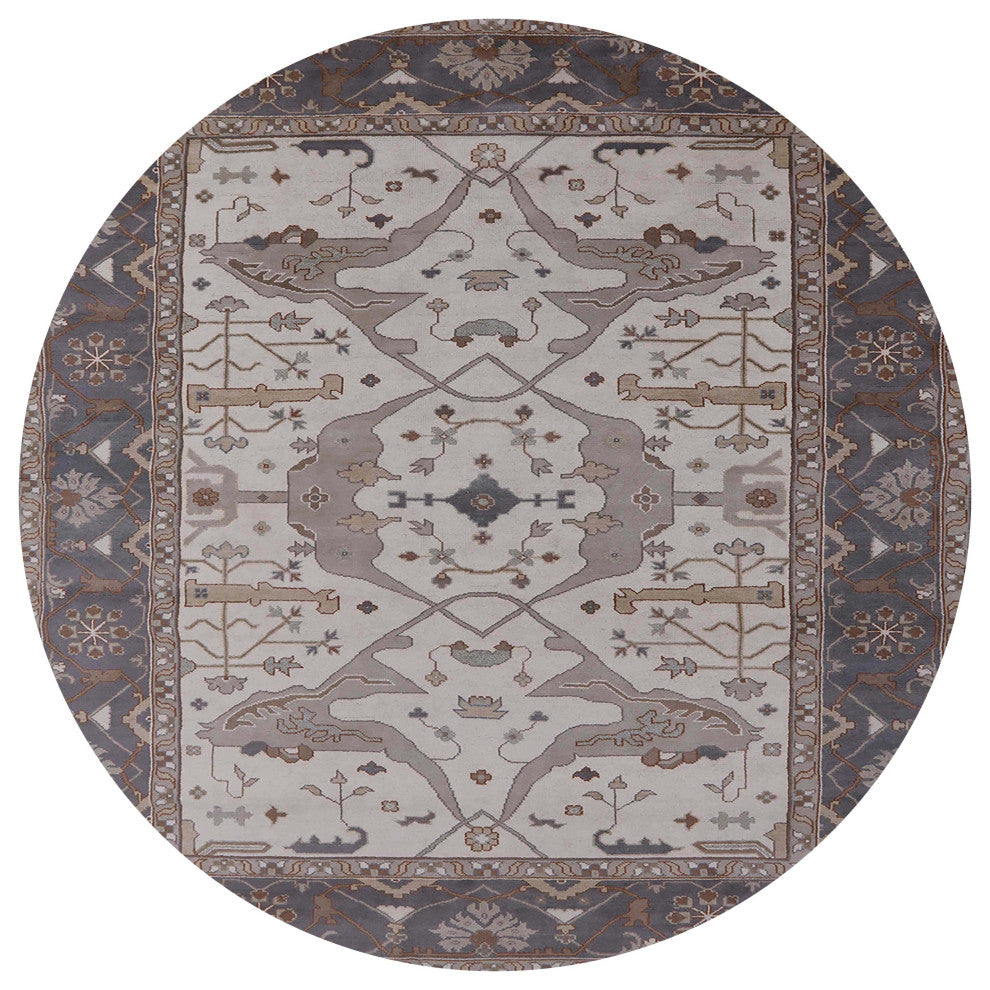 Ahgly Company Indoor Round Mid-Century Modern Area Rugs, 5' Round