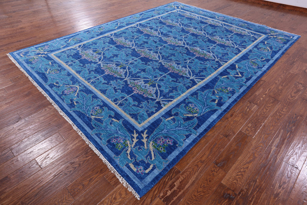 Hand Knotted William Morris Wool Rug 9' 1" X 12' 2" - Q13604