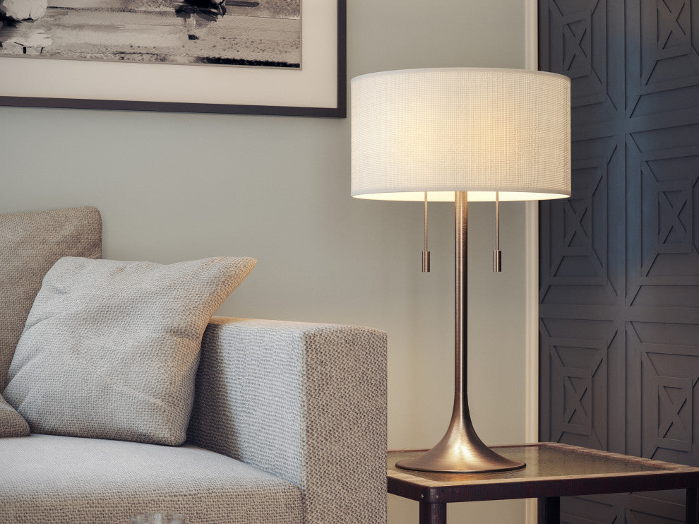 Kenroy 21404AB 2-Light Table Lamp, Stowe