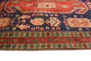 Fine Vintage Distressed Jazmine Navy/Rust Runner, 4'9x9'11