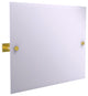 Montero Contemporary Frameless Landscape Beveled Tilt Mirror, Polished Brass